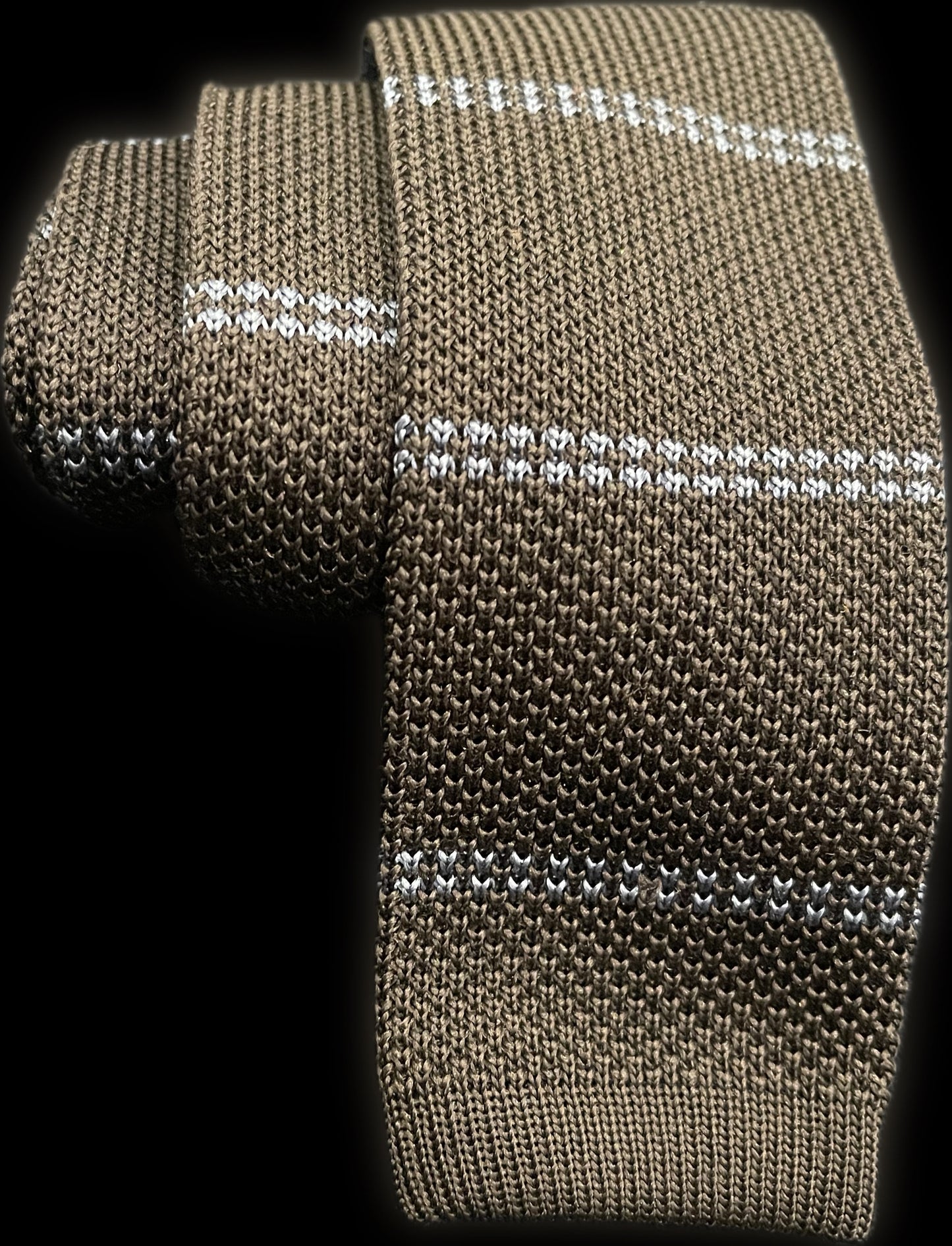Double Stripe Knit Tie