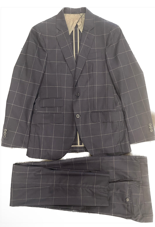 Windowpane Half Lined Suit