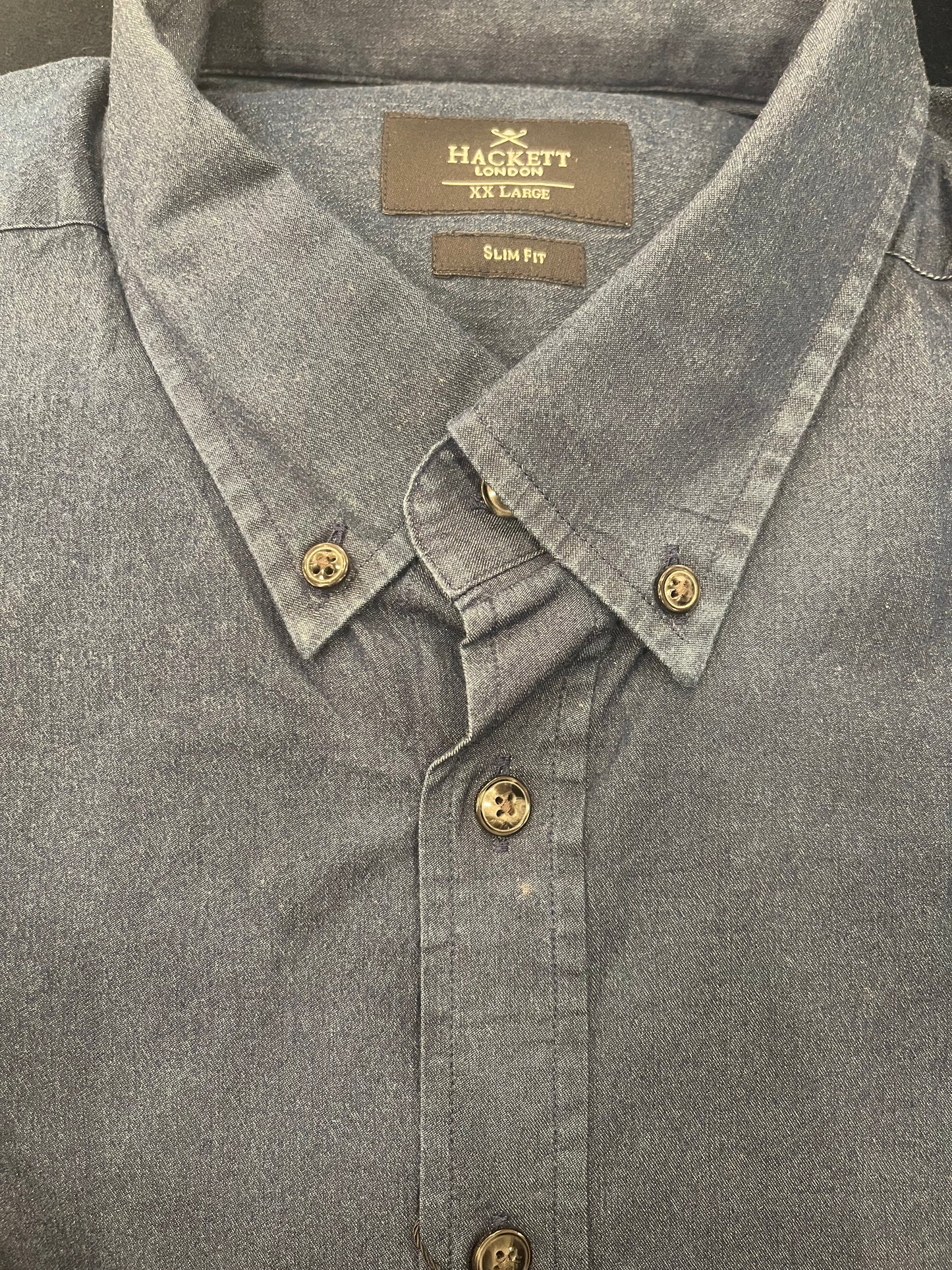 Stretch Denim Dress Shirt