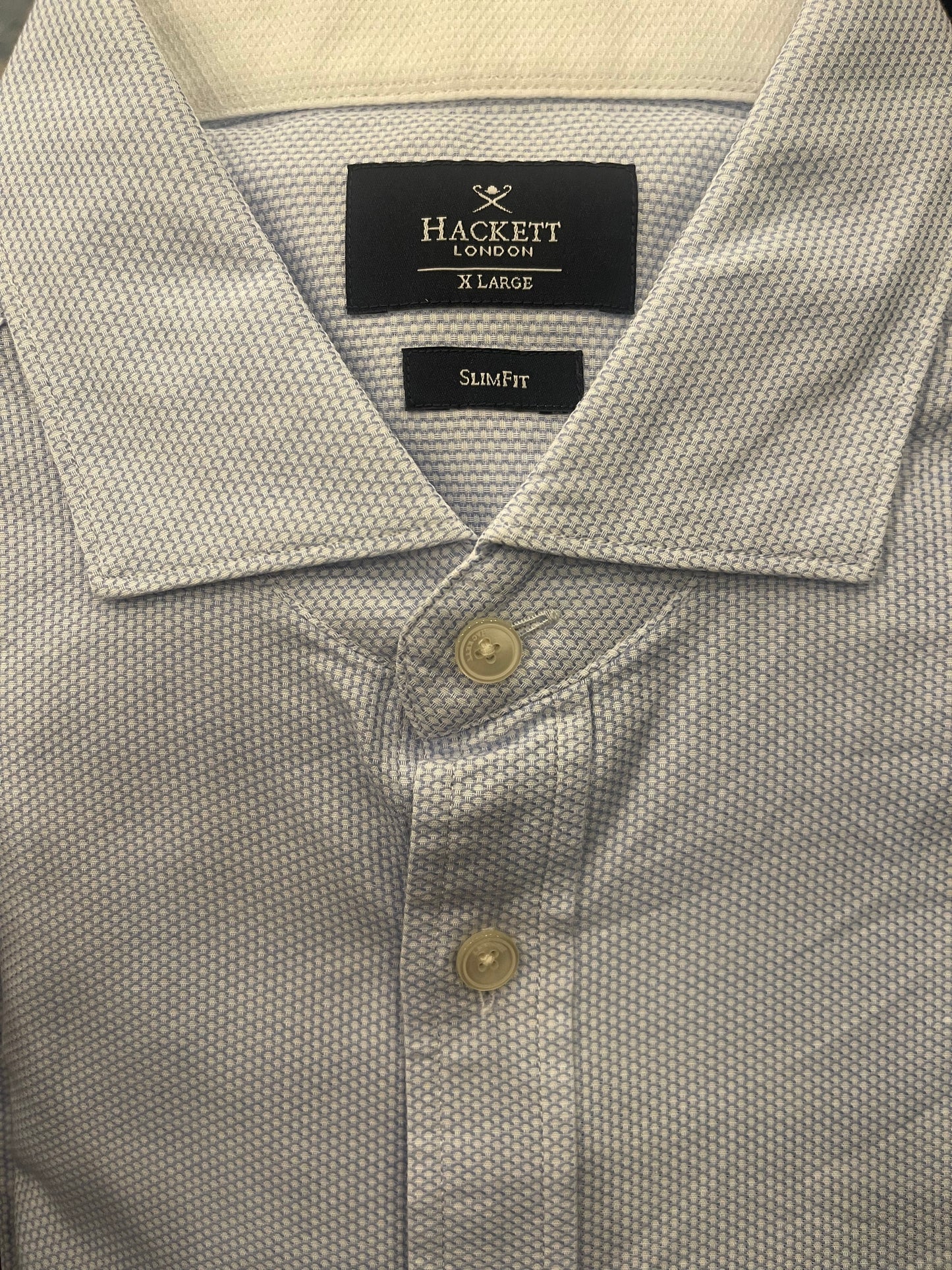 Panamera Blue Text Dress Shirt