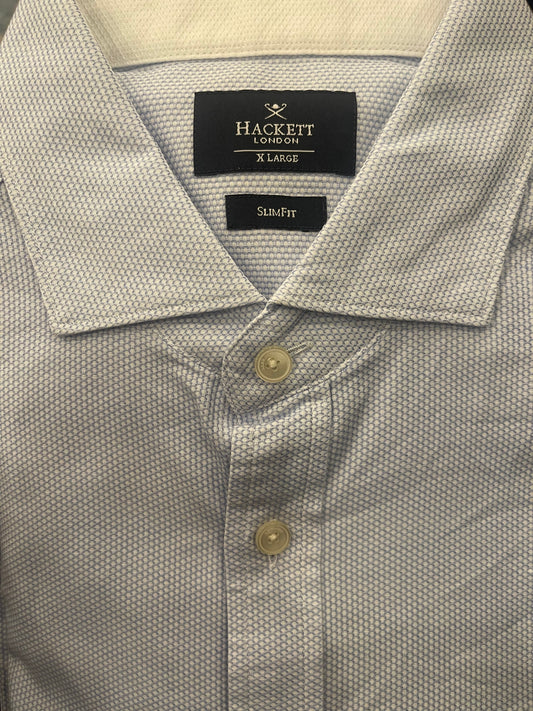 Panamera Blue Text Dress Shirt