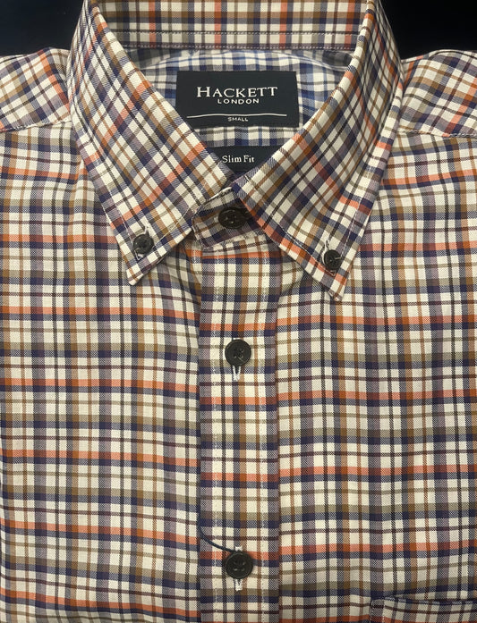 Multicolor Twill Check Dress Shirt