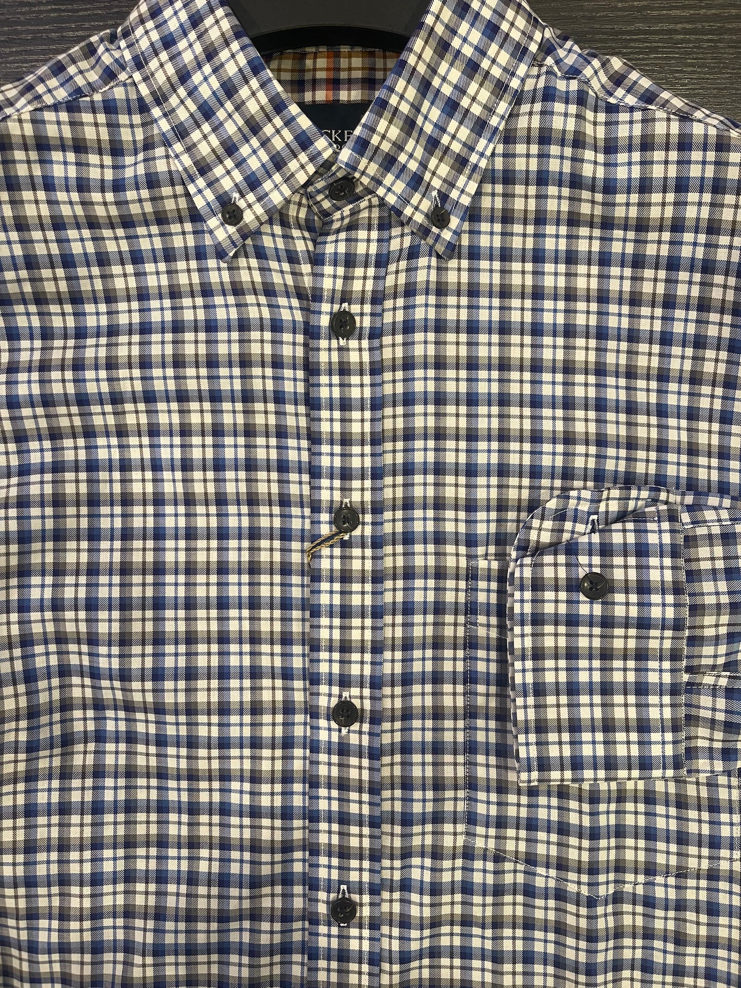 Multi Color Twill Check Dress Shirt