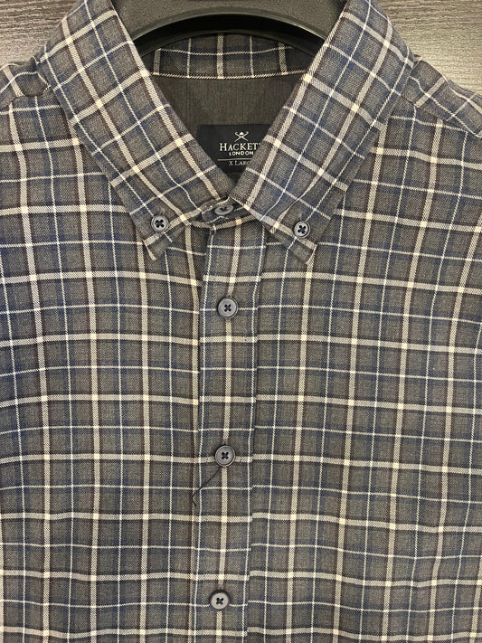 Winter Twill Plaid Dress Shirt
