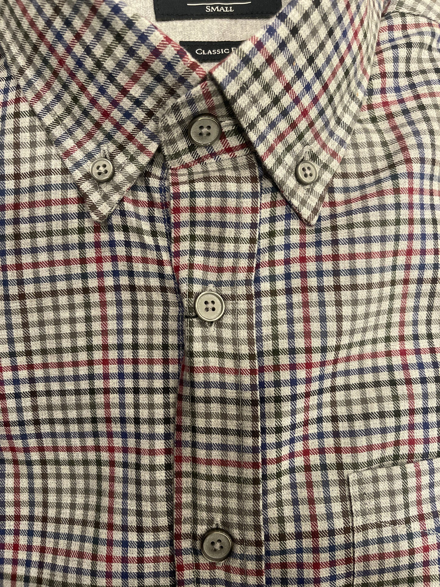 Grey Multi Check Shirt