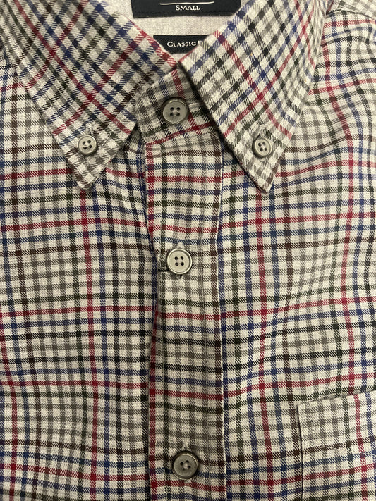 Grey Multi Check Shirt