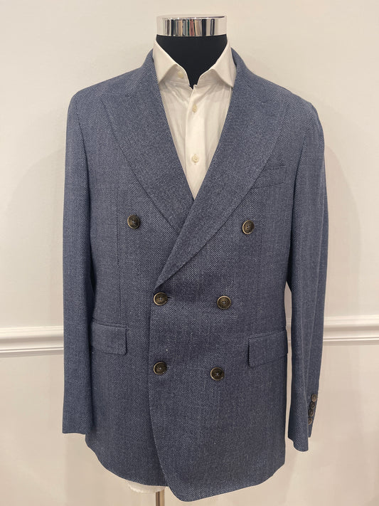 Loro Piana Mayfair Summer Tweed Doublebreasted Blazer