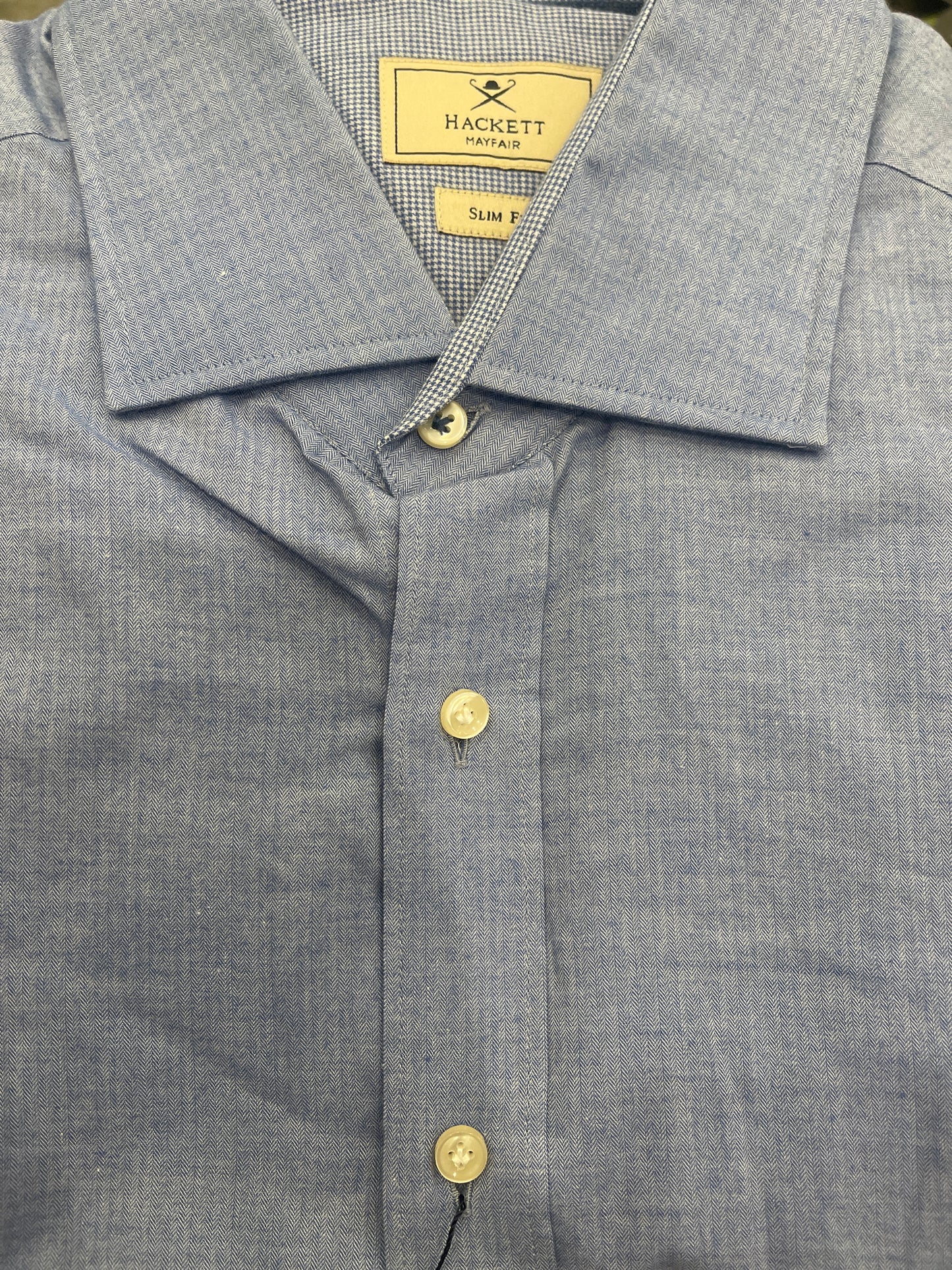 Mini Herringbone Dress Shirt
