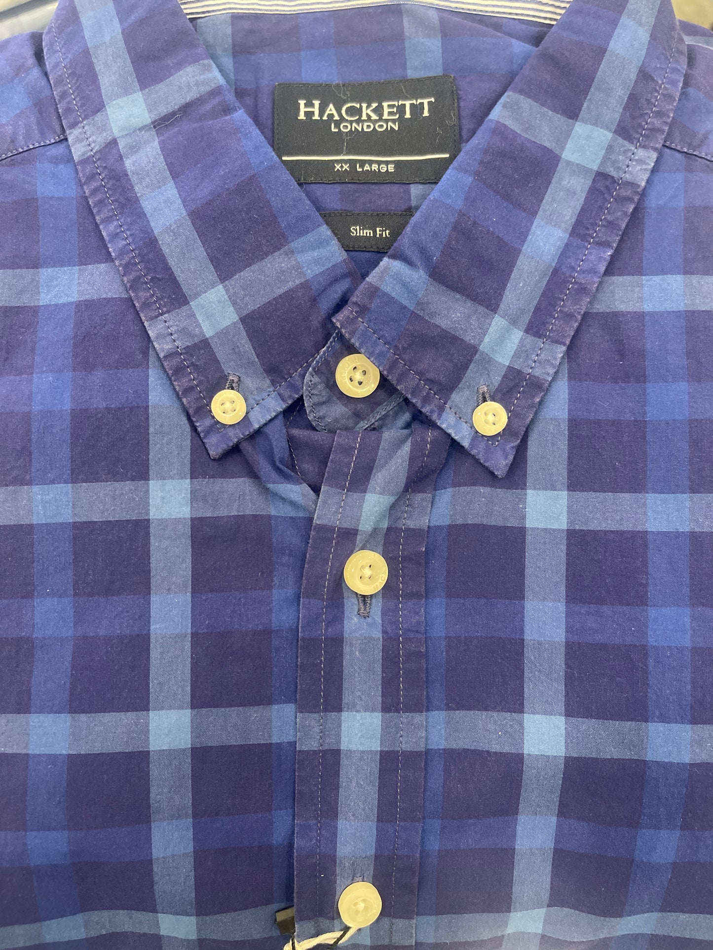 Multi Blue Check Dress Shirt