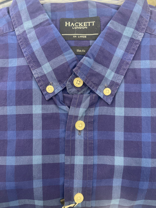 Multi Blue Check Dress Shirt
