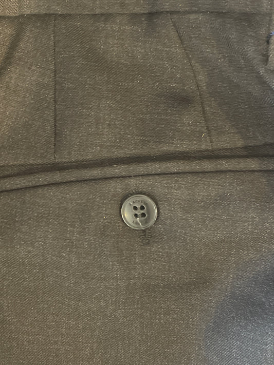 Plain Wool Suit Trousers