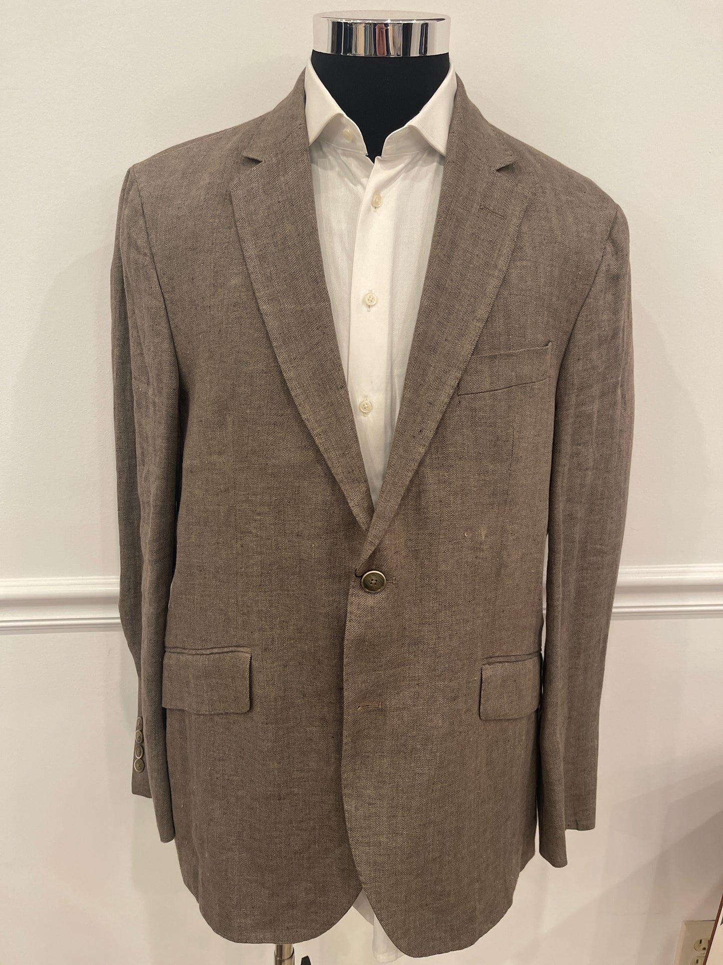 Delave Linen Herringbone Blazer