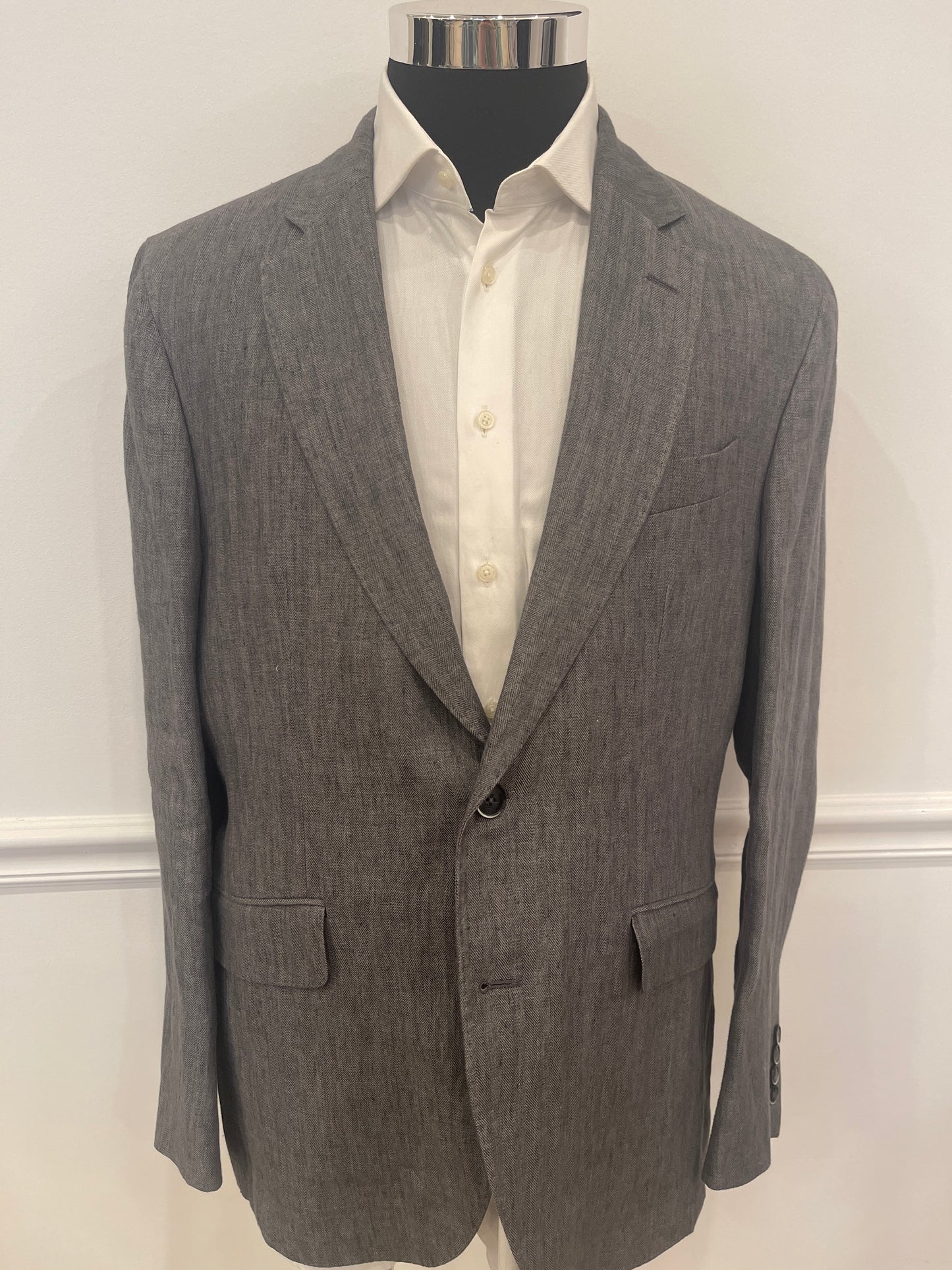 Delave Linen Herringbone Blazer