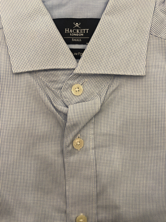 Micro Check Placed Stripe Dress Shirt