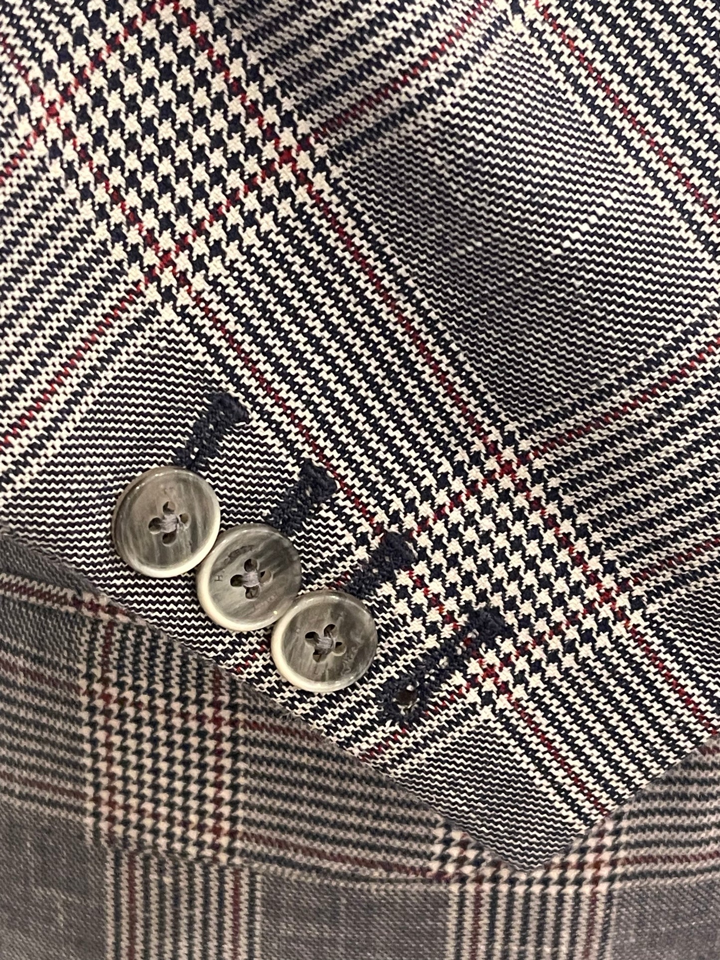 Cotton Linen Glencheck Blazer
