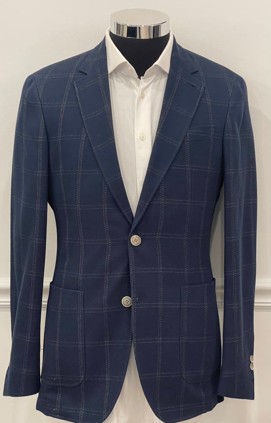 Cotton Windowpane Blazer