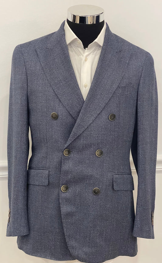 Loro Piana MYF Summer Tweed Double Breasted Blazer
