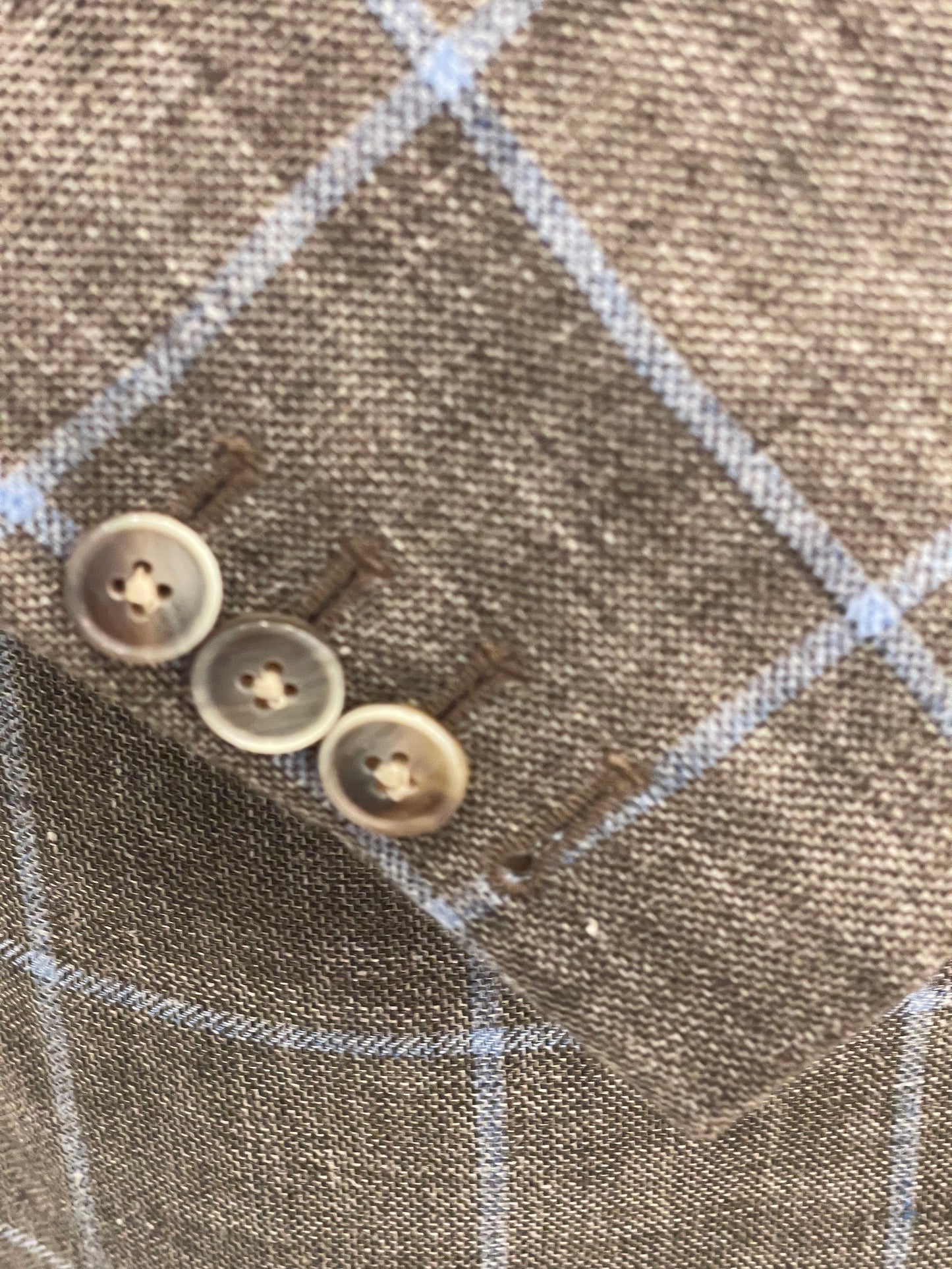 Linen Windowpane Blazer
