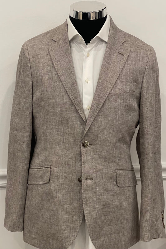 Linen Herringbone Blazer