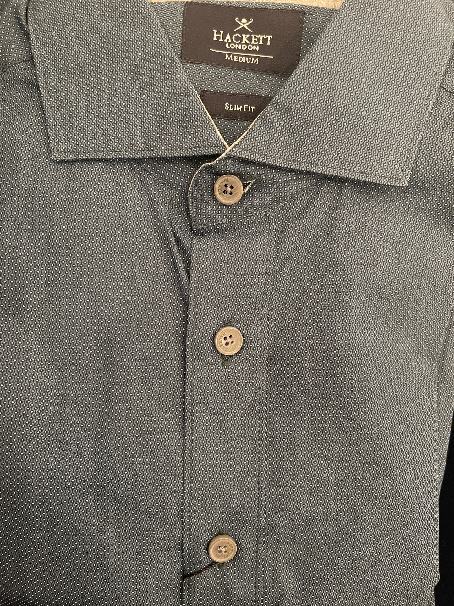 Emerald Dotty Print Dress Shirt