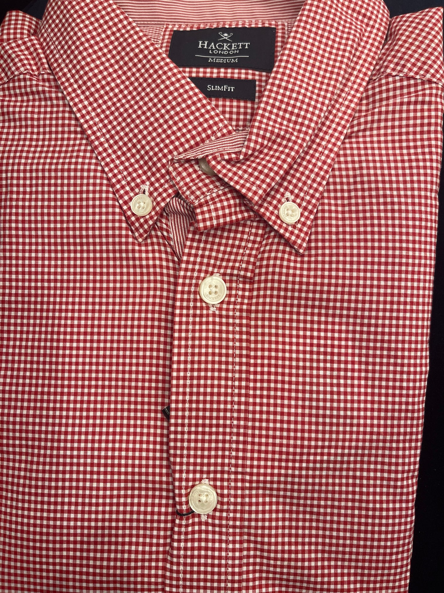 Gingham Multi Trim Dress Shirt