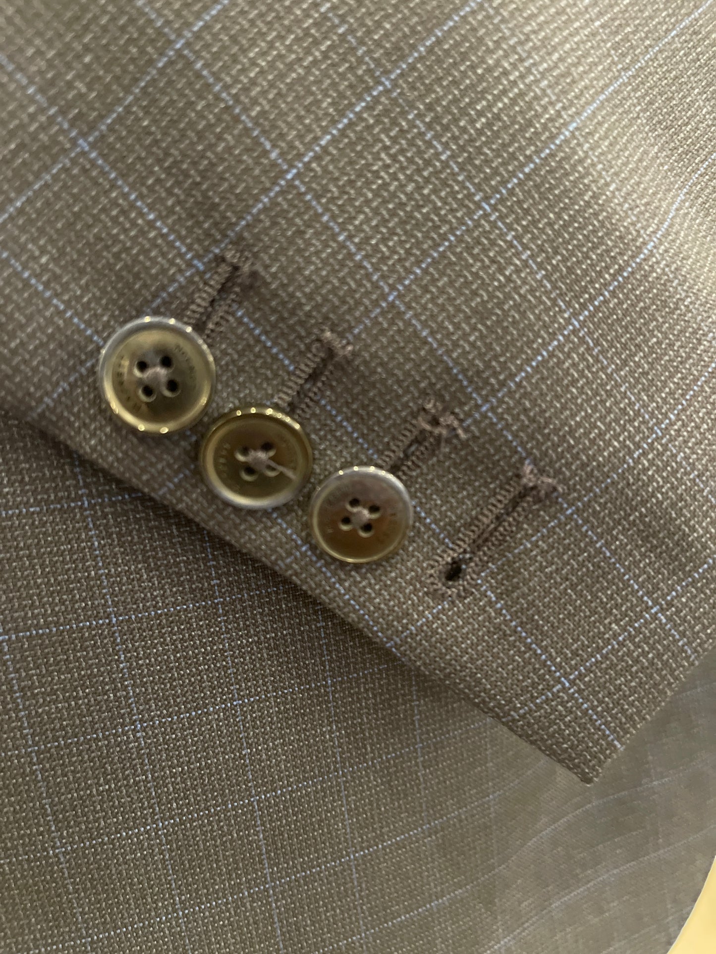 Light Wool Small Check Text Blazer