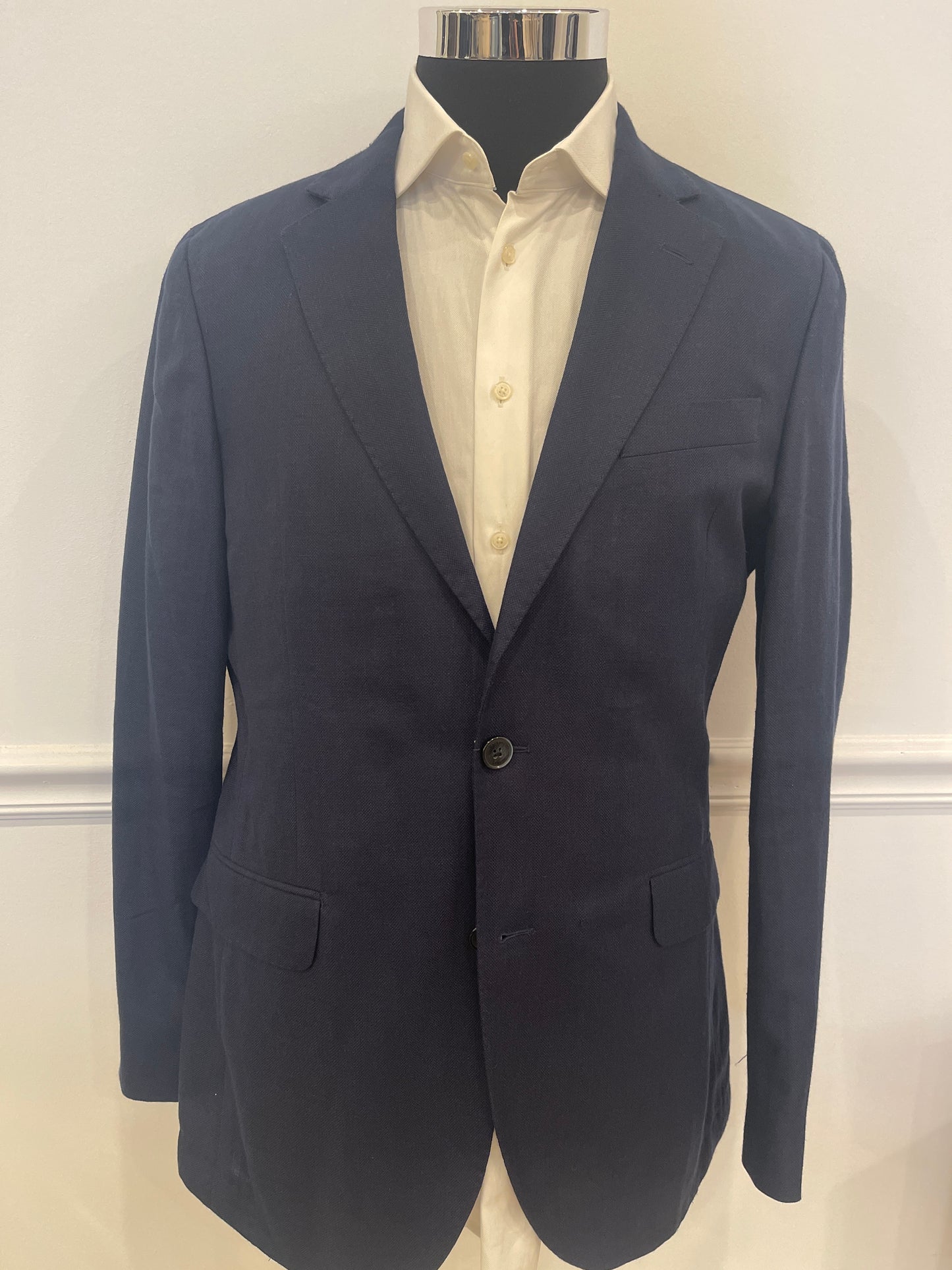 Linen Herringbone Blazer