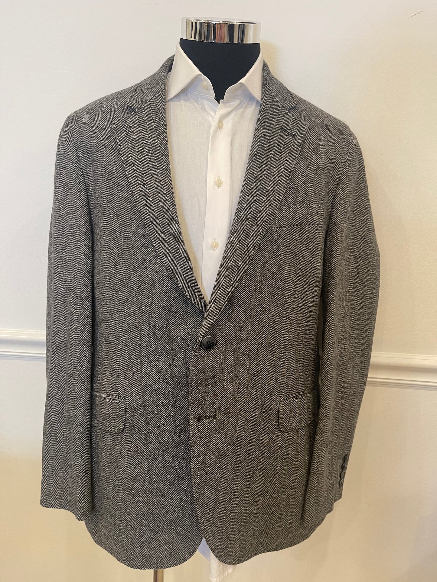 Wool Herringbone Blazer