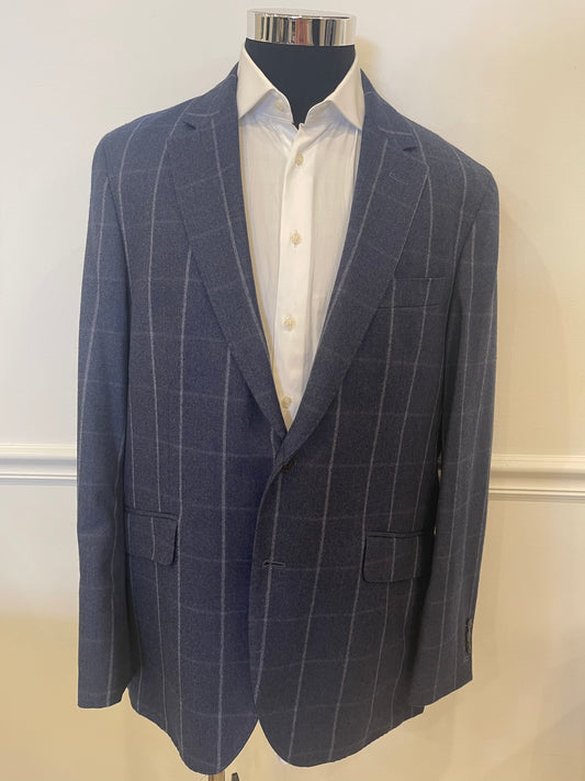 Two Tone Blue Windowpane Blazer