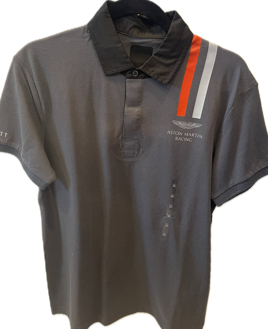 AMR Vertical Stripe Short Sleeve Polo