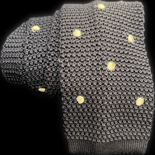 Silk Knitted Dot Tie