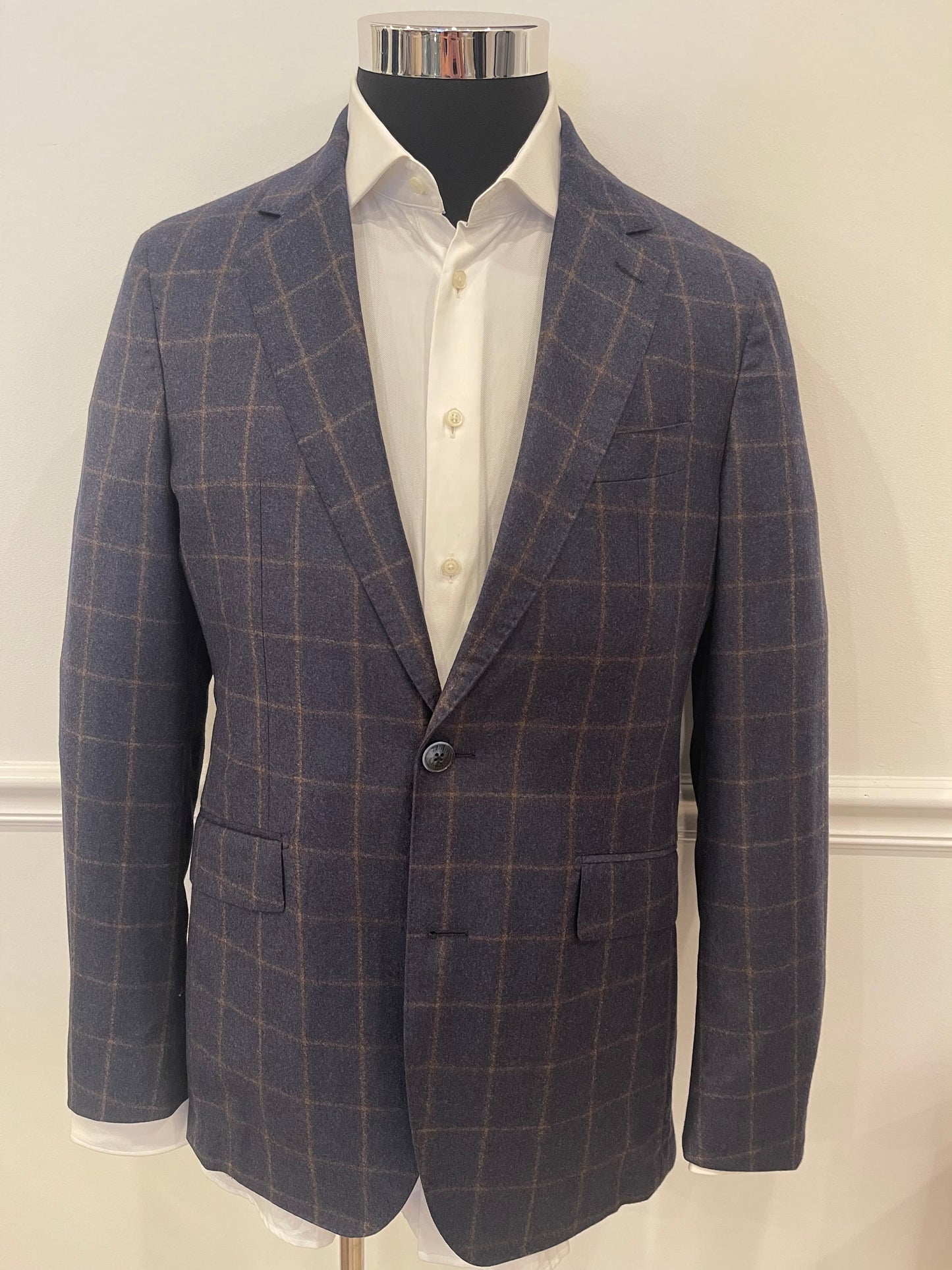 Lightweight Wool Check Blazer