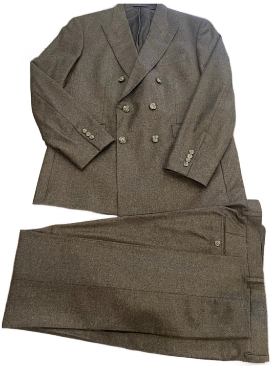 Loro Piana Mayfair Plain Flannel Double Breasted Suit