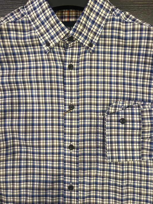 Multi Color Twill Check Dress Shirt