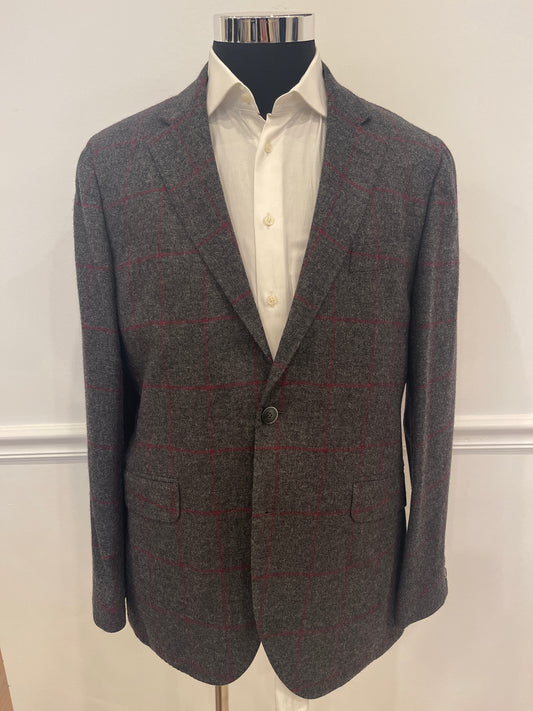 Charcoal Windowpane Blazer