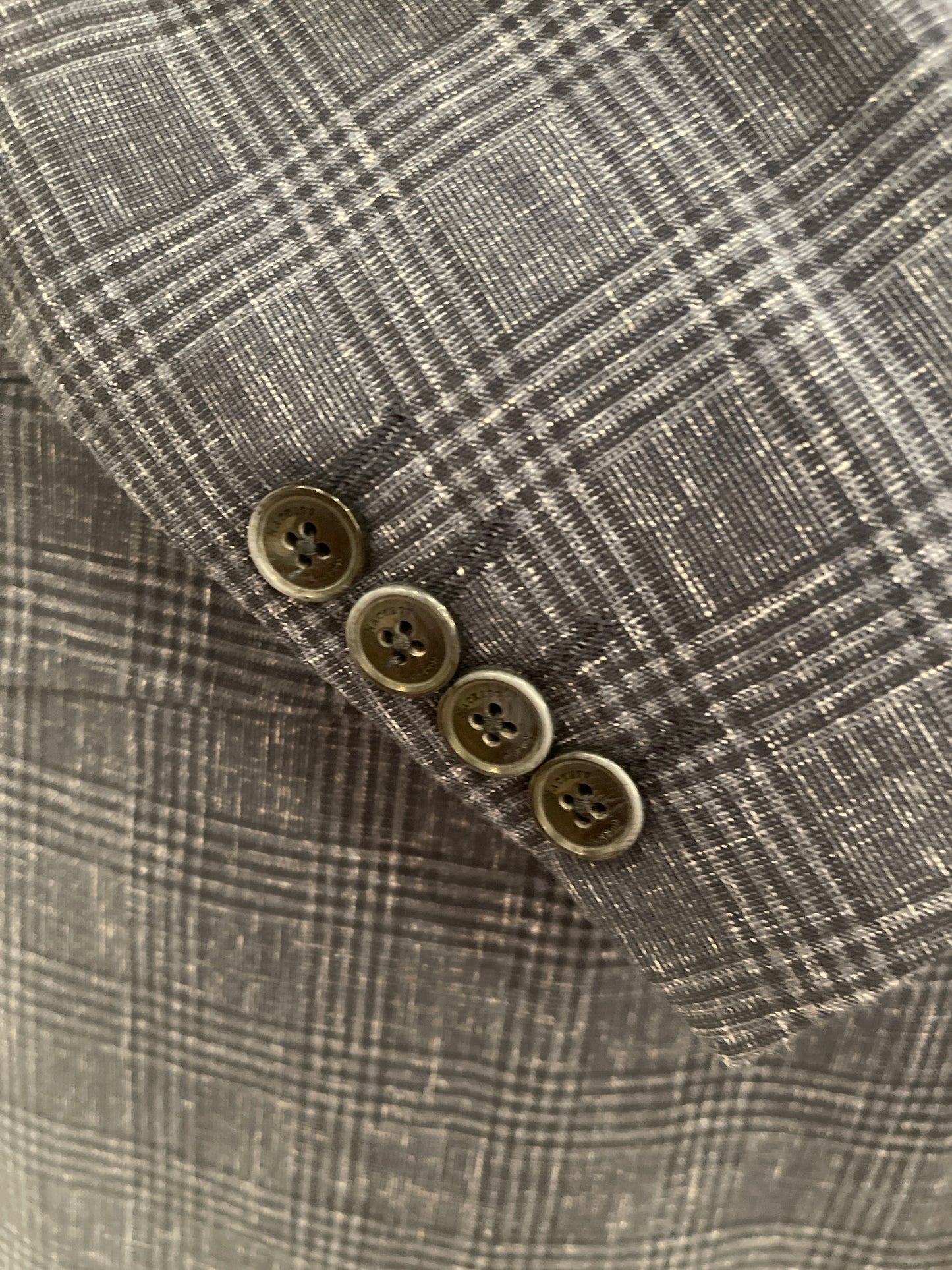Linen Cotton Glencheck Blazer