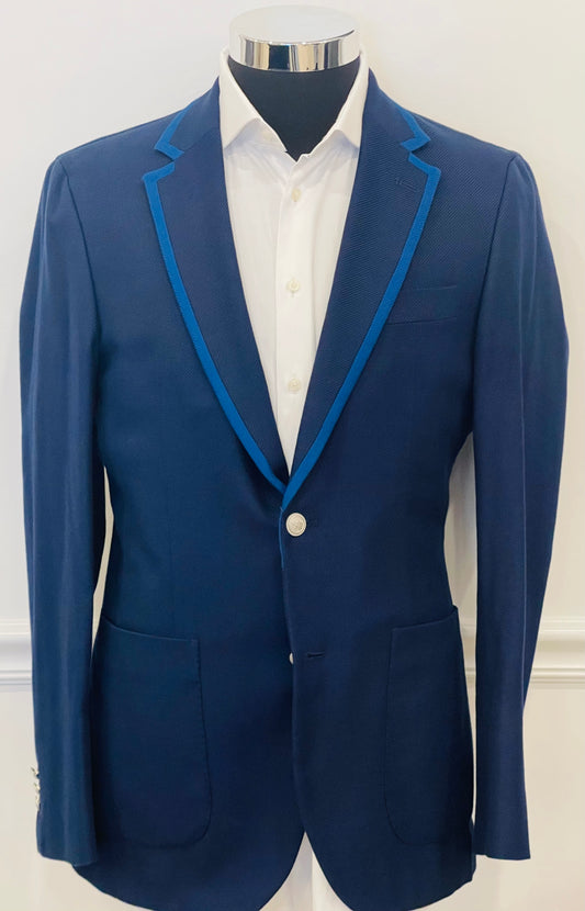 Piped Navy Blazer