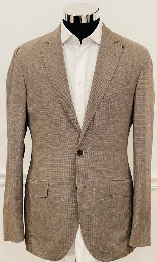 Linen Wool Houndstooth Blazer