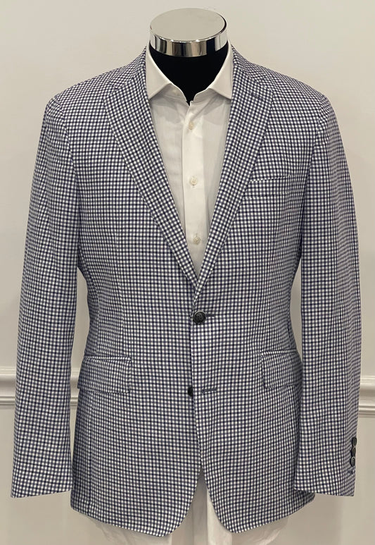 Linen Gingham Blazer