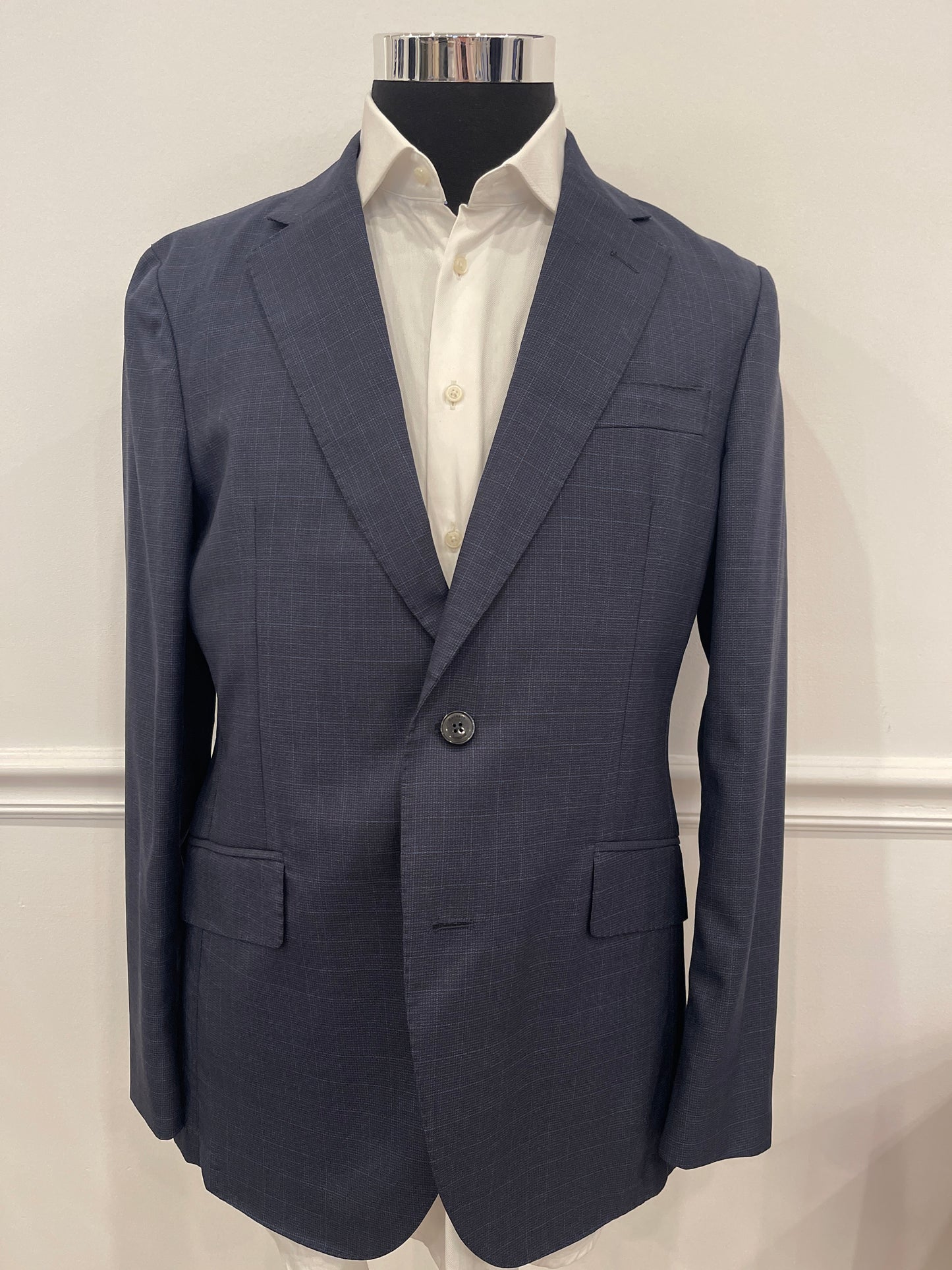 Light Wool Small Check Text Blazer
